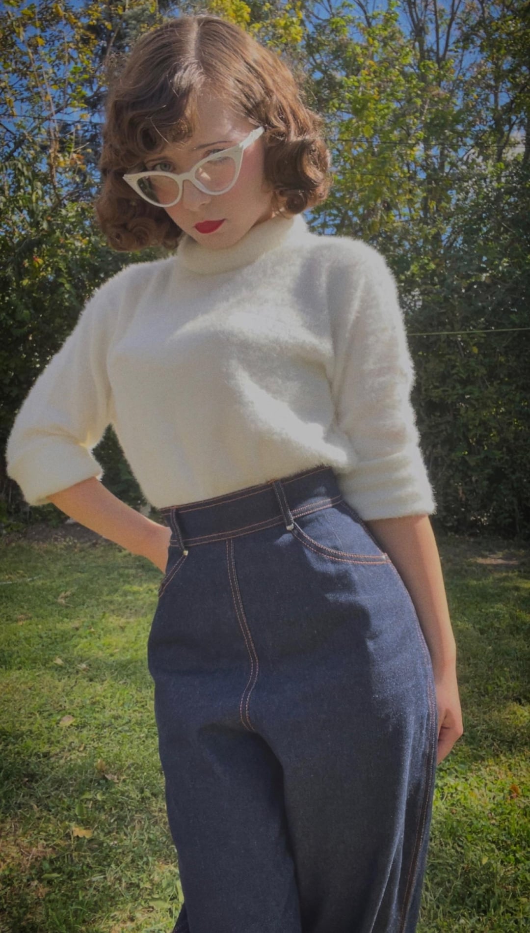 1950s fashion 50's outfit ideas with jeans 0013