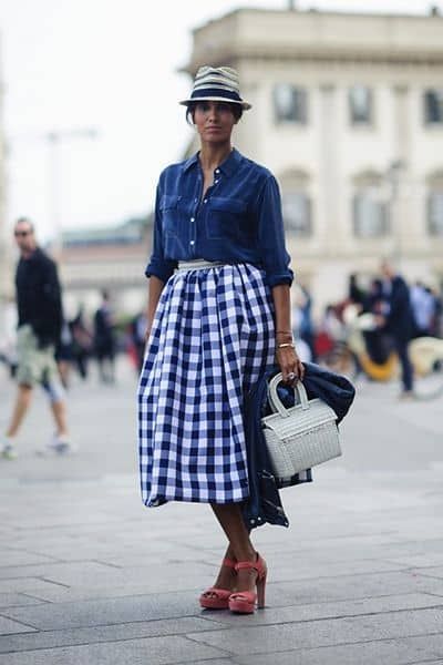 accessories to elevate gingham pants looks