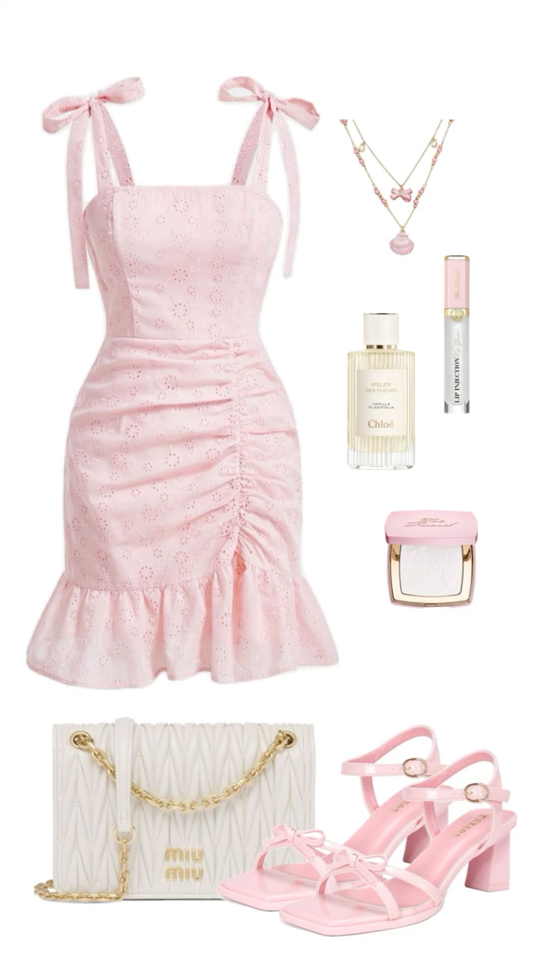 accessorizing pink dress outfits