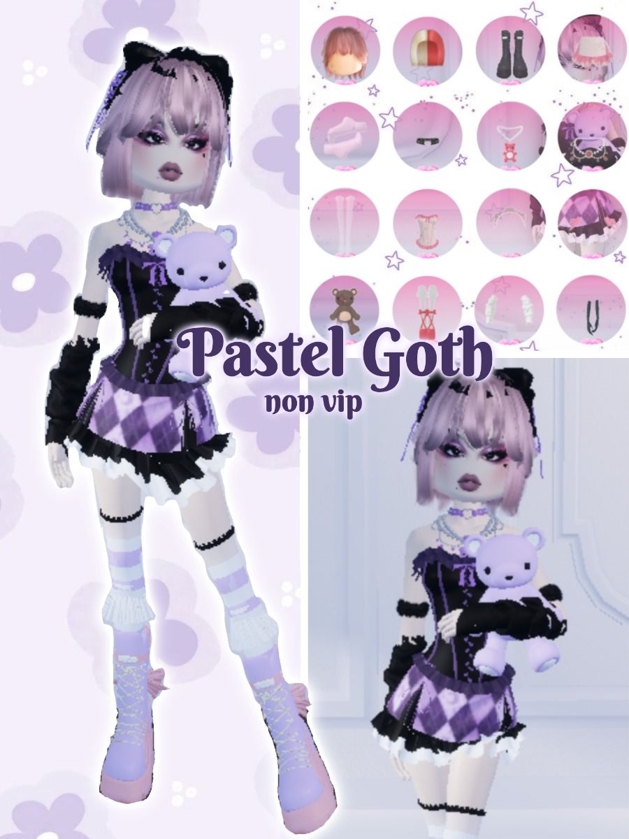 affordable pastel Goth outfit ideas for students