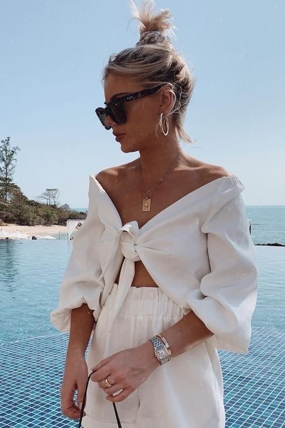 all white pool party outfit ideas 0059