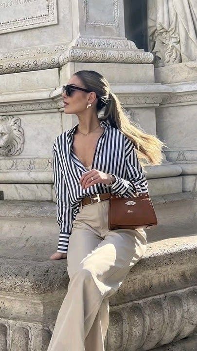 beige pants outfit ideas 0007