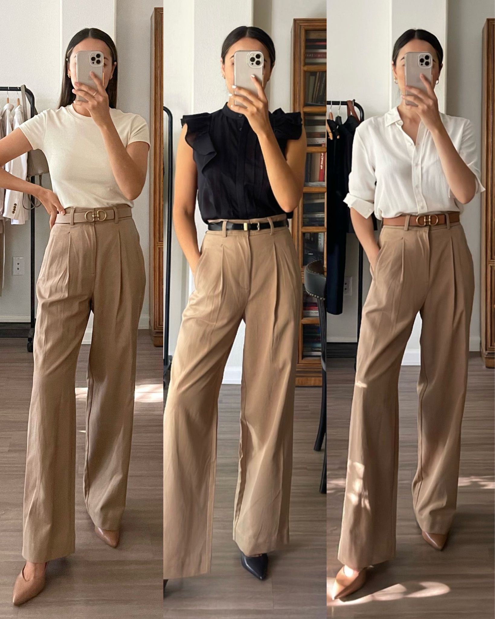 beige pants outfit ideas 0047