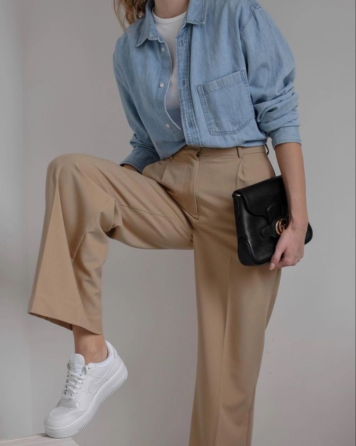 beige pants outfit ideas 0052