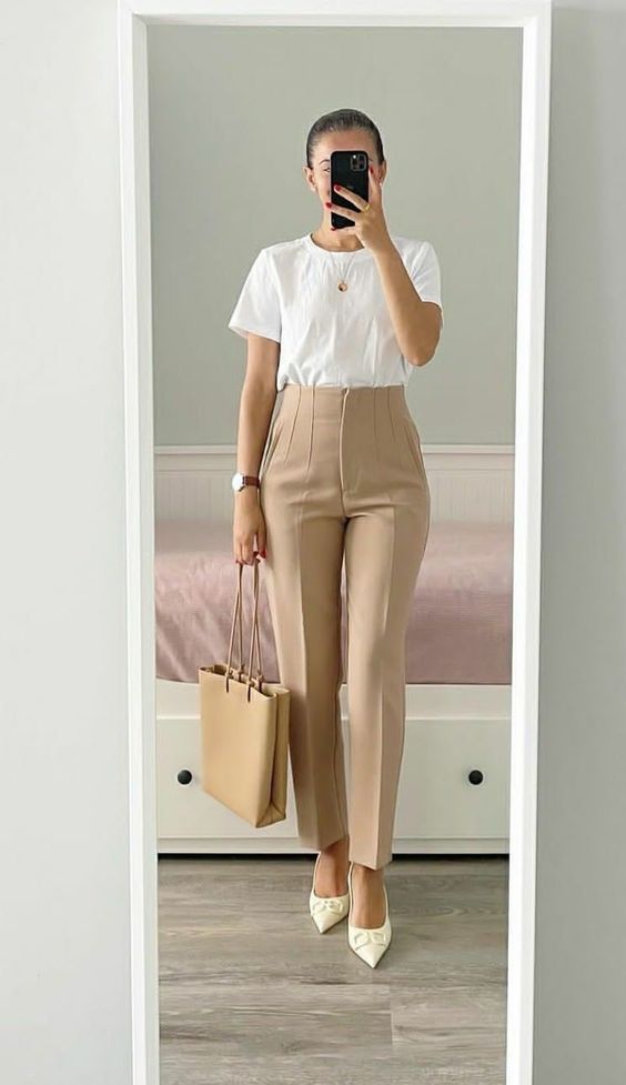 beige pants outfit ideas 0072