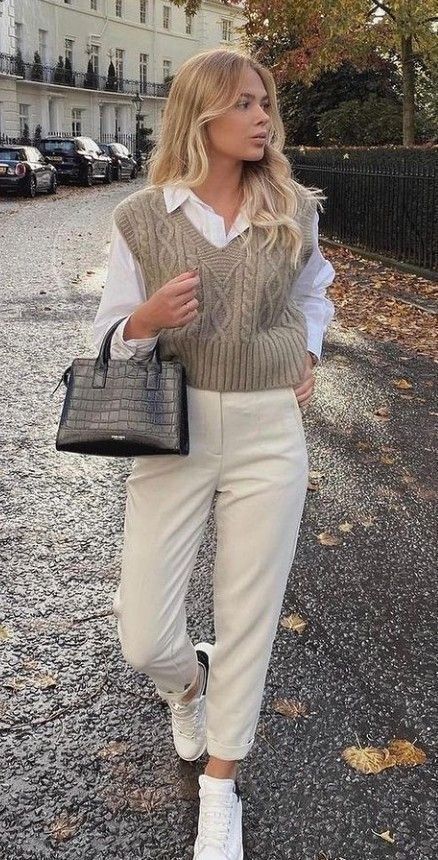 beige pants outfit ideas 0082