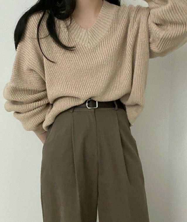 beige sweater outfit ideas 0057