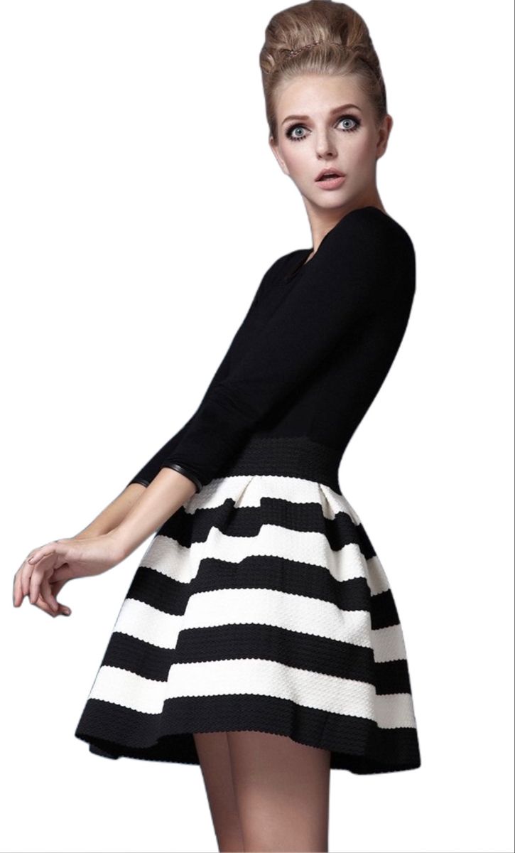 black and white striped dress outfit ideas 0017