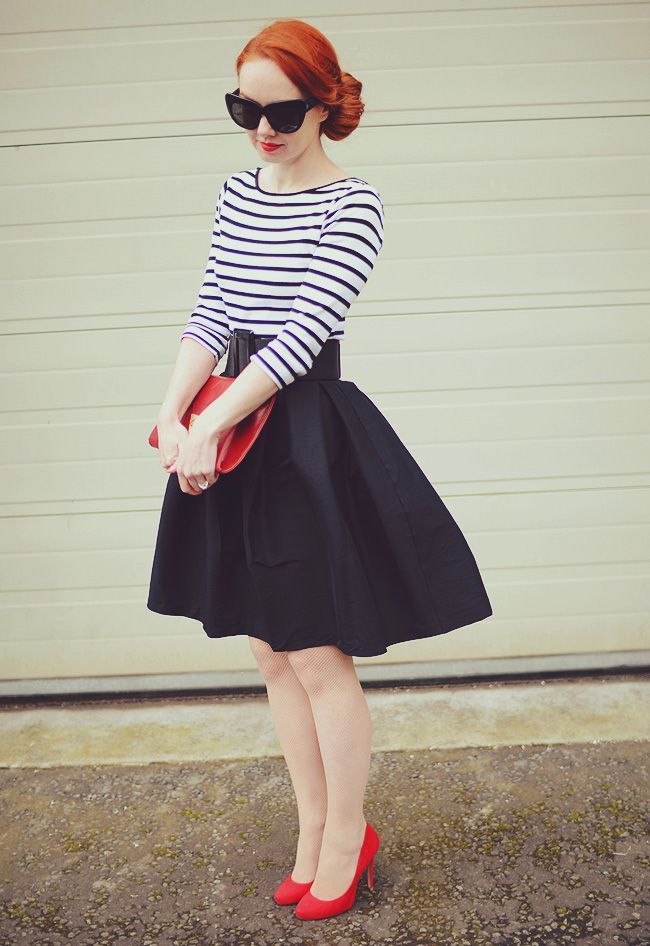 black and white striped dress outfit ideas 0018