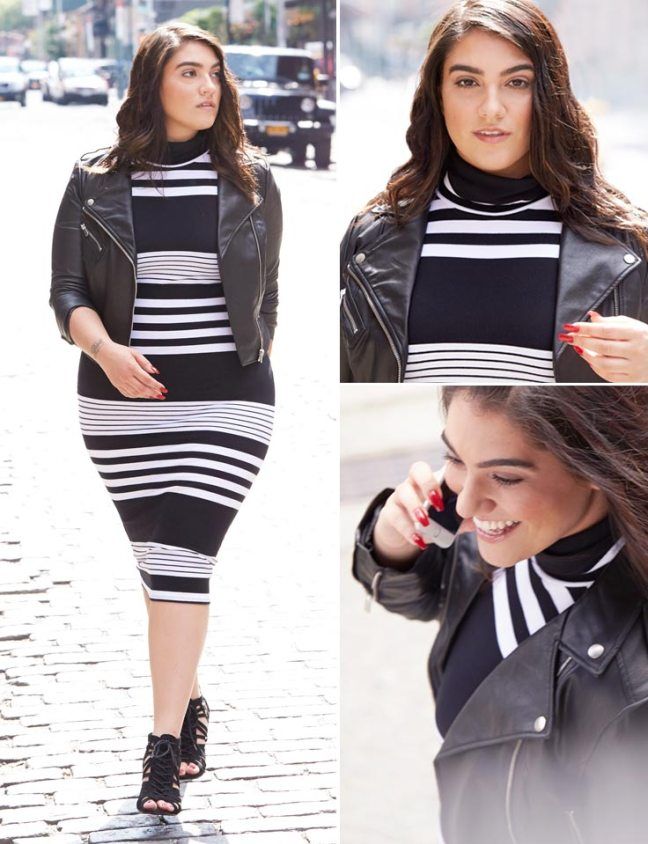 black and white striped dress outfit ideas 0047