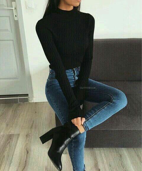 black booties outfit ideas 0044