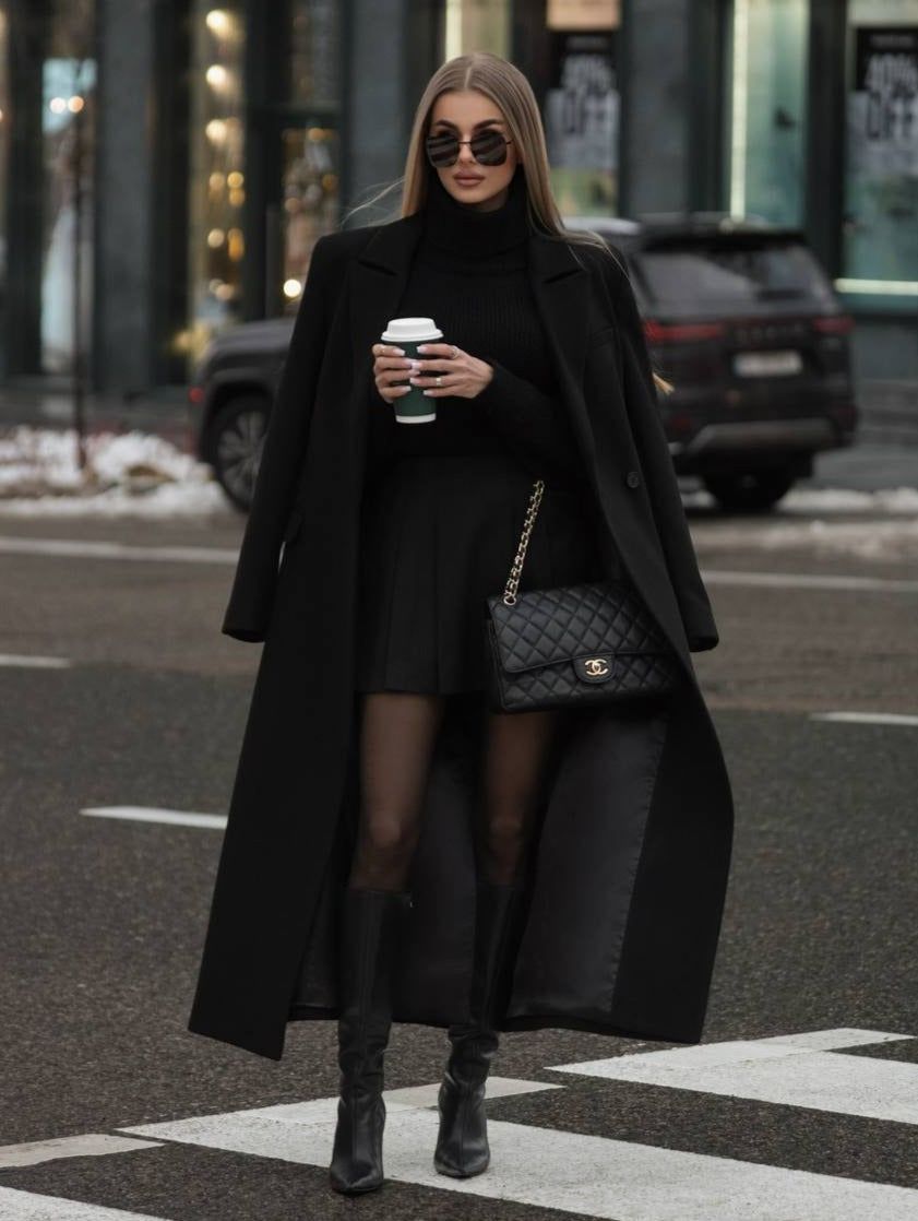 black coat fashion inspiration