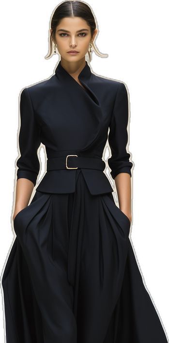 black coat outfit ideas 0019