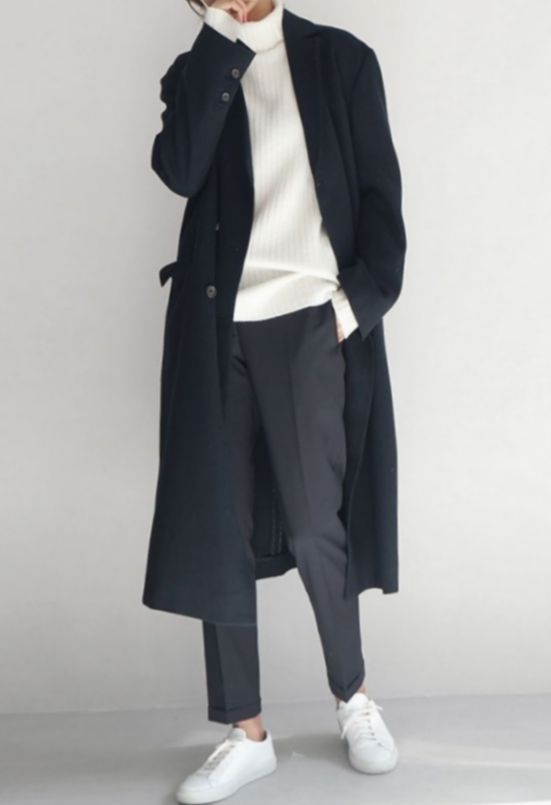 black coat outfit ideas 0058