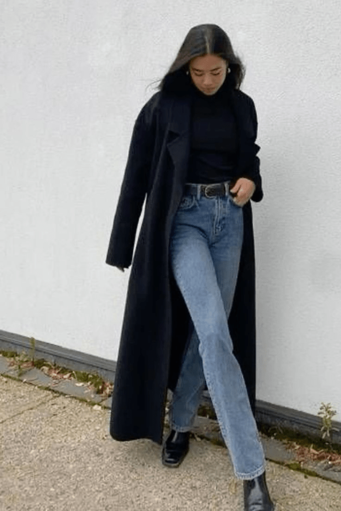 black coat outfit ideas 0062