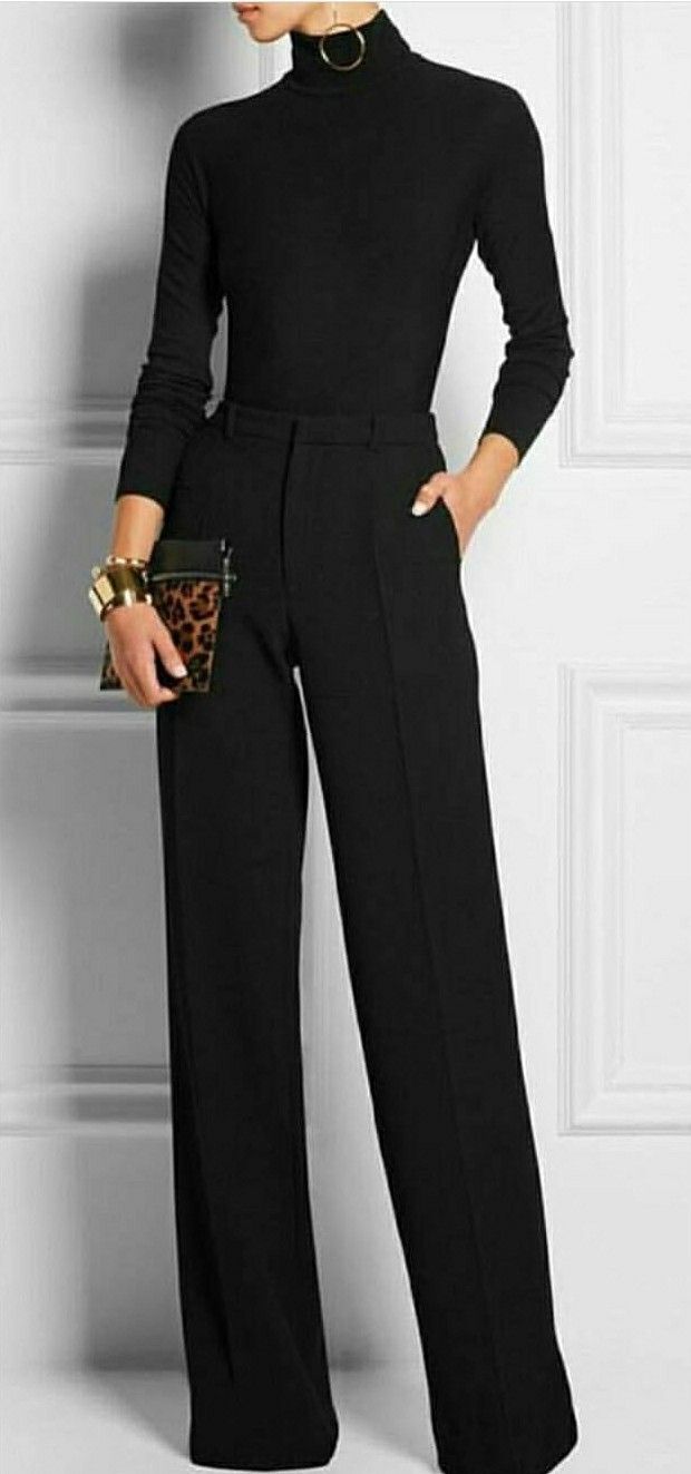 black coat outfit ideas 0091