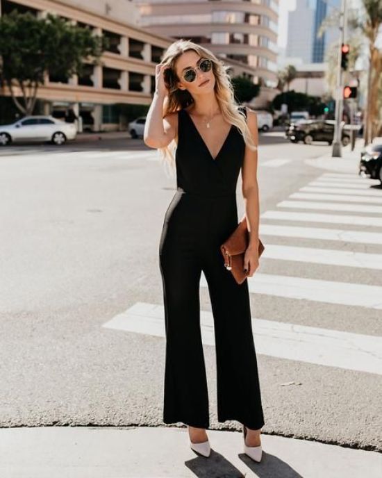 black jumpsuit outfit ideas 0027