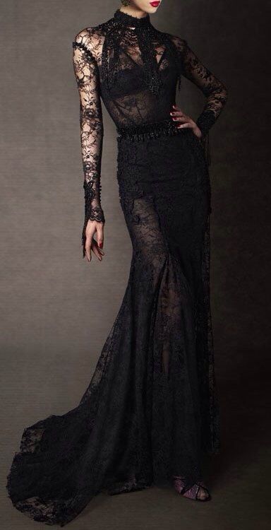 black lace outfit ideas 0079