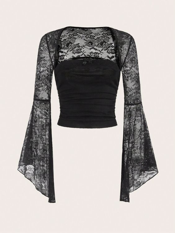 black lace outfit ideas 0088