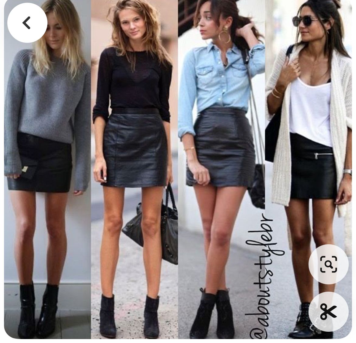 black leather mini skirt outfit ideas 0072