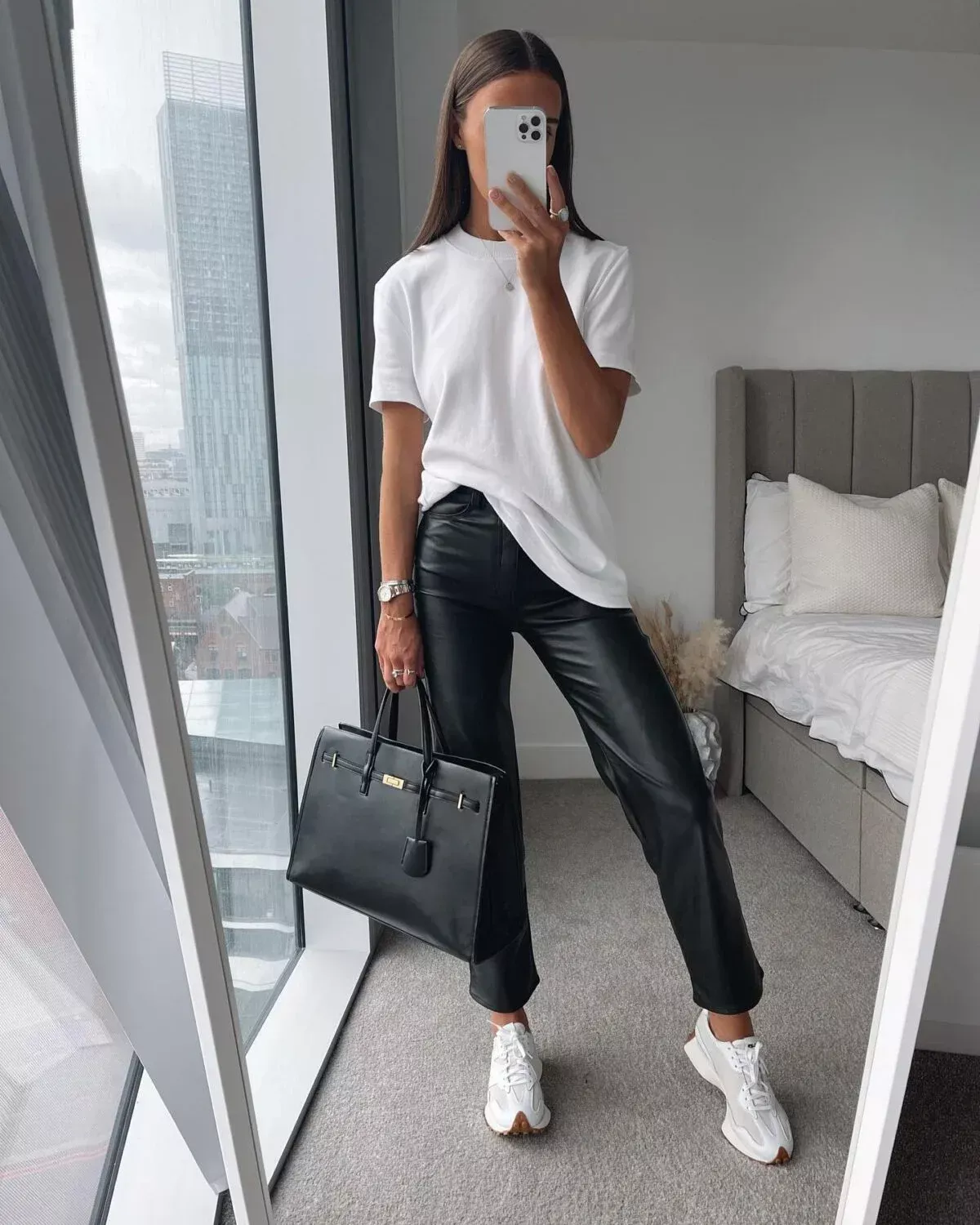 black leather pants outfit ideas 0031