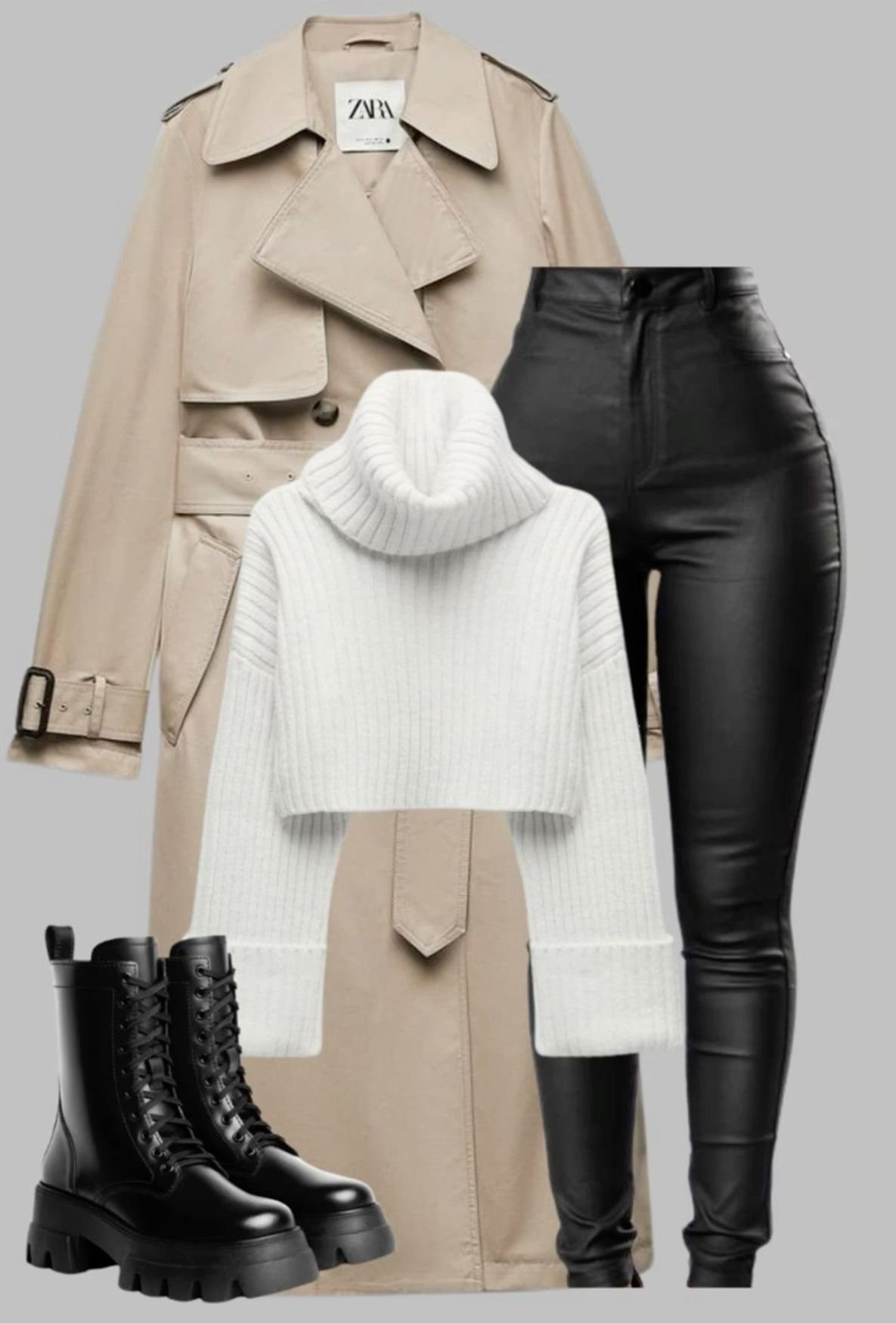 black leather pants outfit ideas 0045