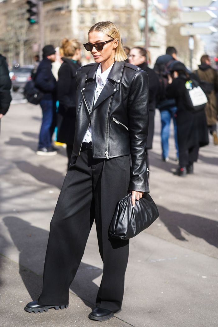 black leather pants outfit ideas 0053