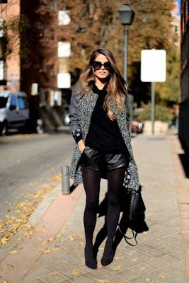 black leather tights outfit ideas 0048