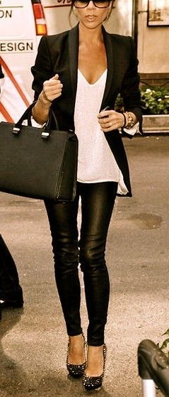 black leather tights outfit ideas 0068