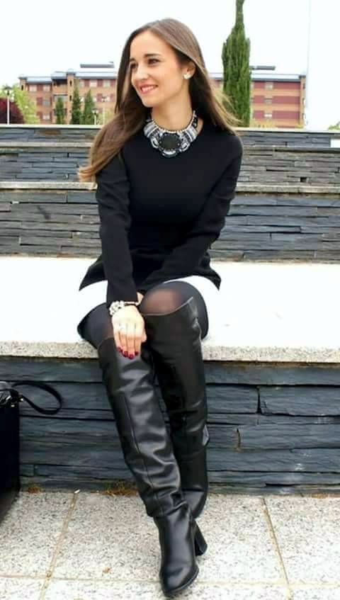 black leather tights outfit ideas 0086