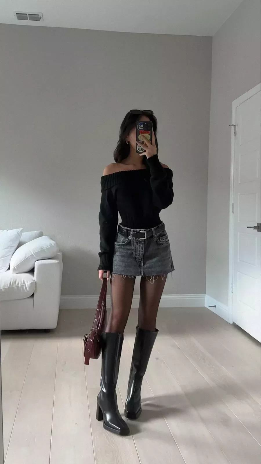 black long boots outfit ideas 0010