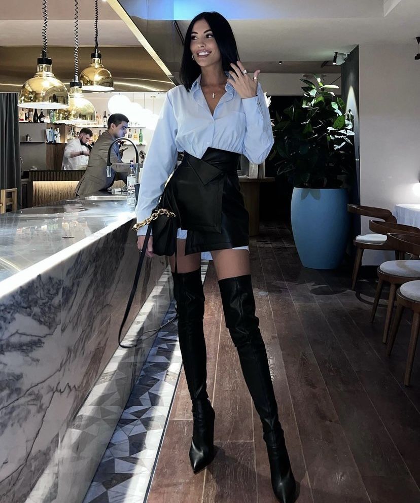 black long boots outfit ideas 0040