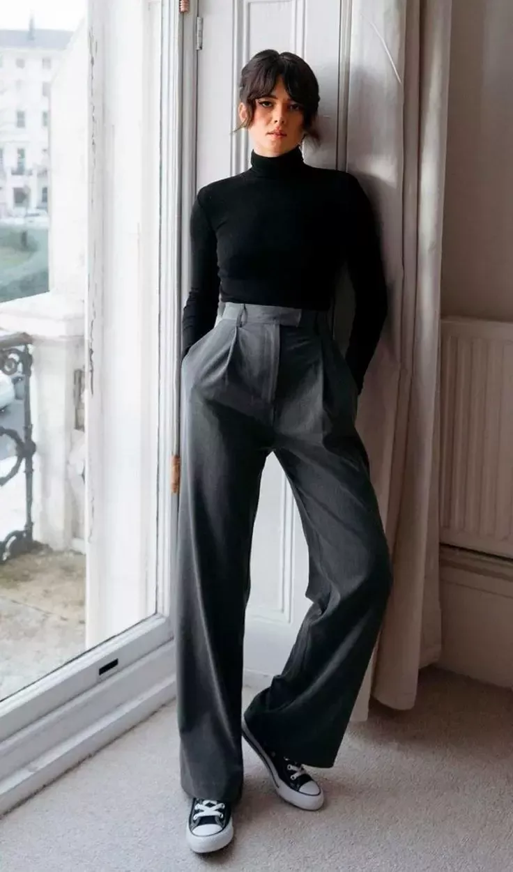 black pants outfit ideas 0017