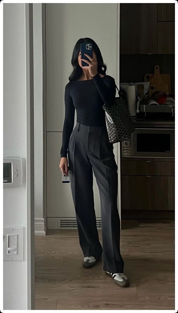 black pants outfit ideas 0082