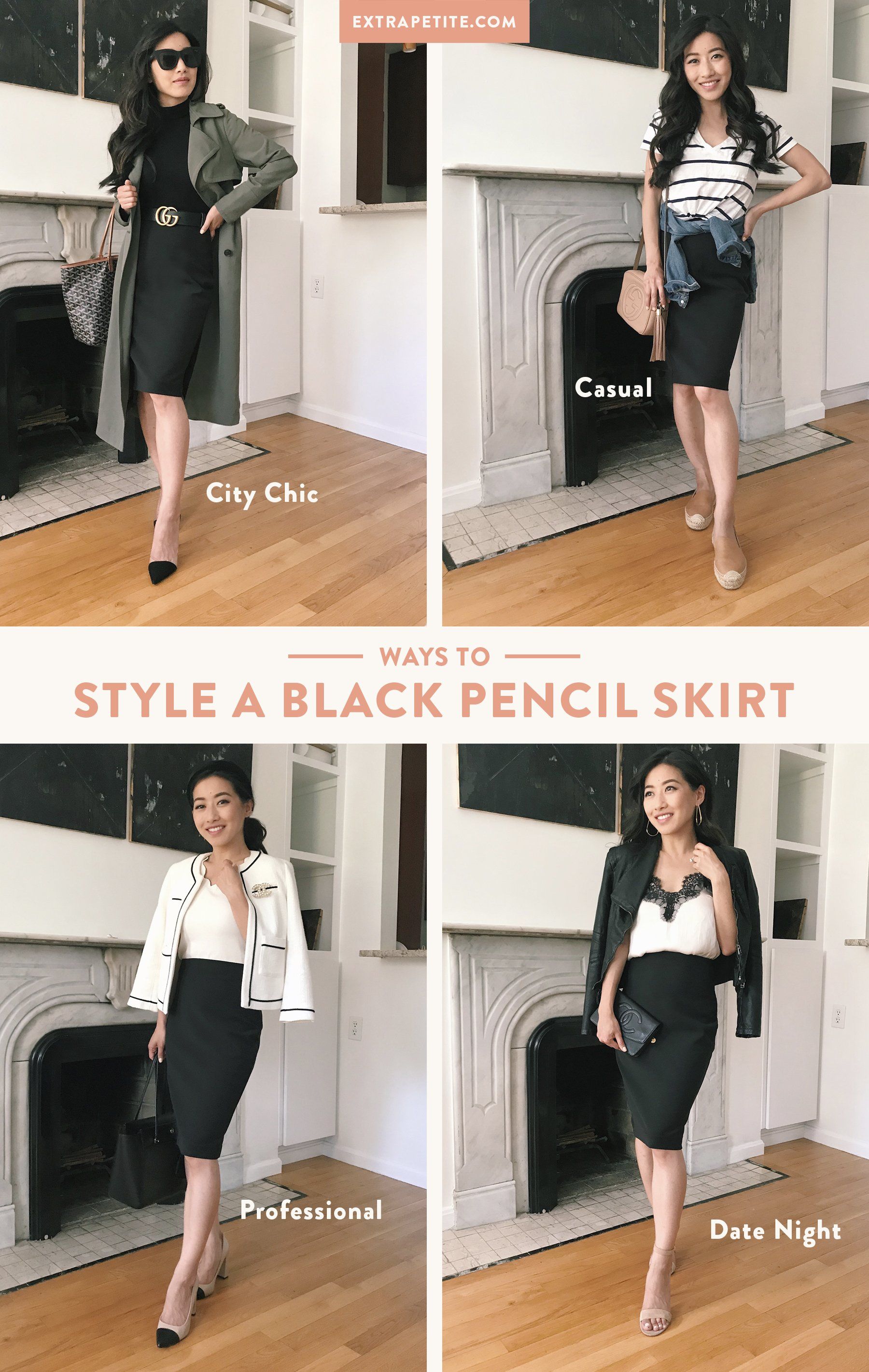 black pencil skirt outfit ideas