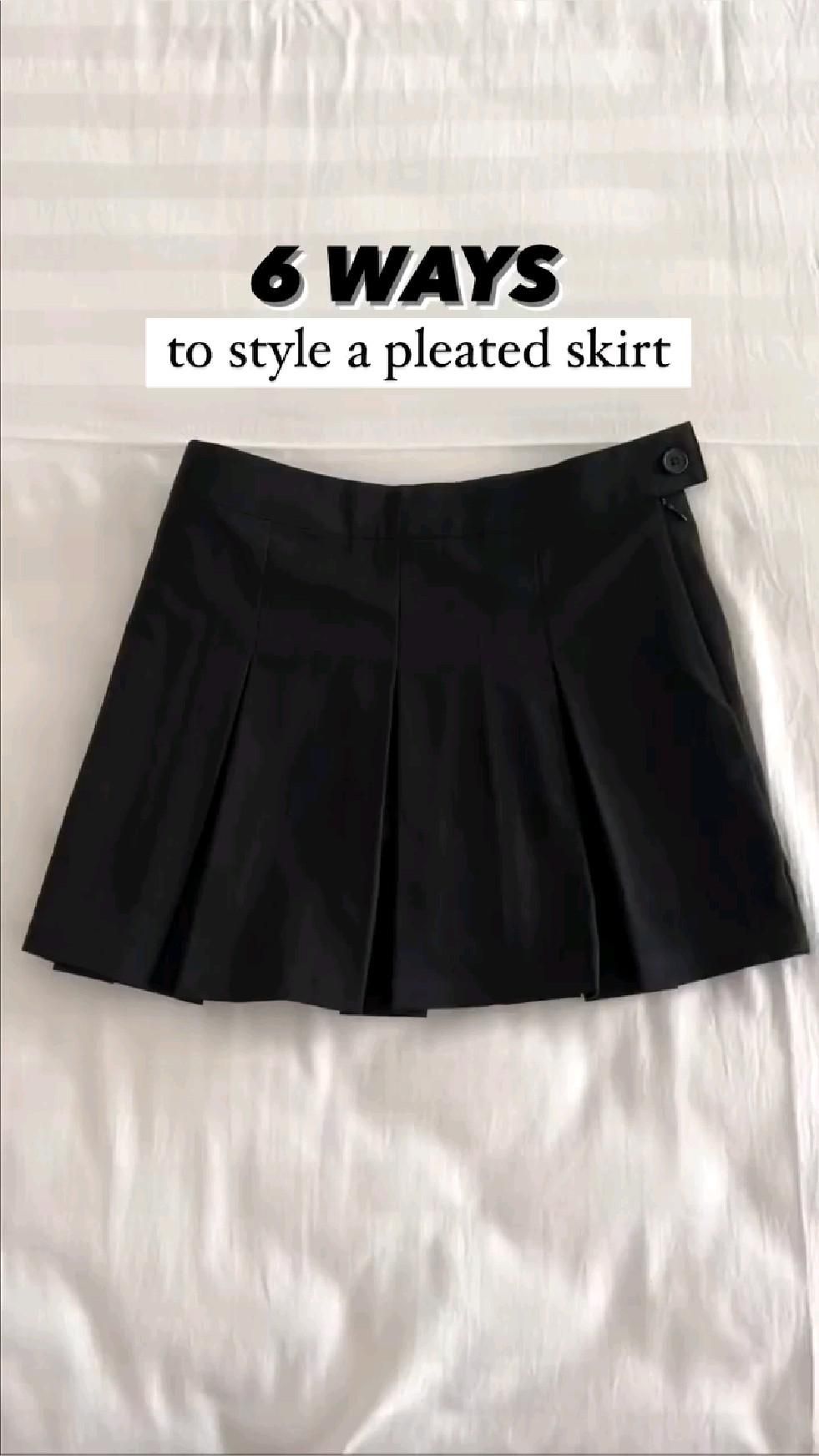 black pleated skirt outfit ideas 0035