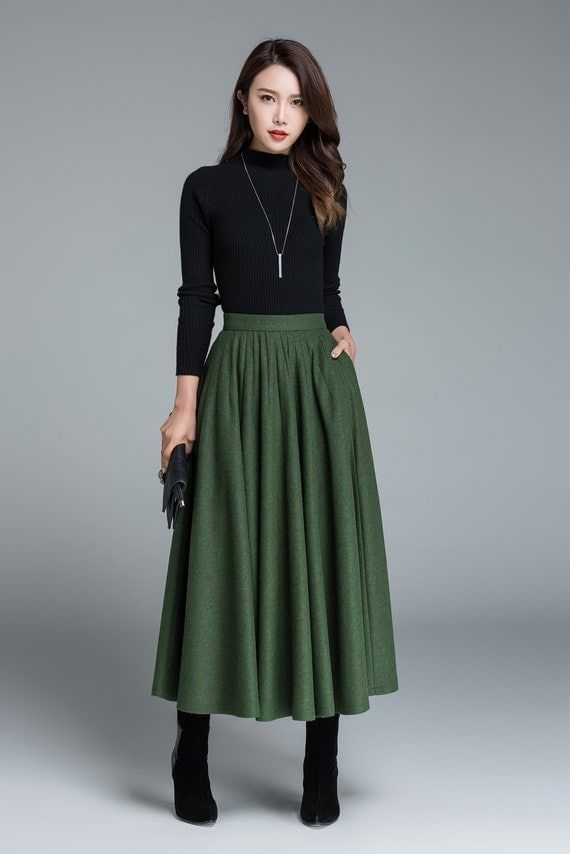 black pleated skirt outfit ideas 0050