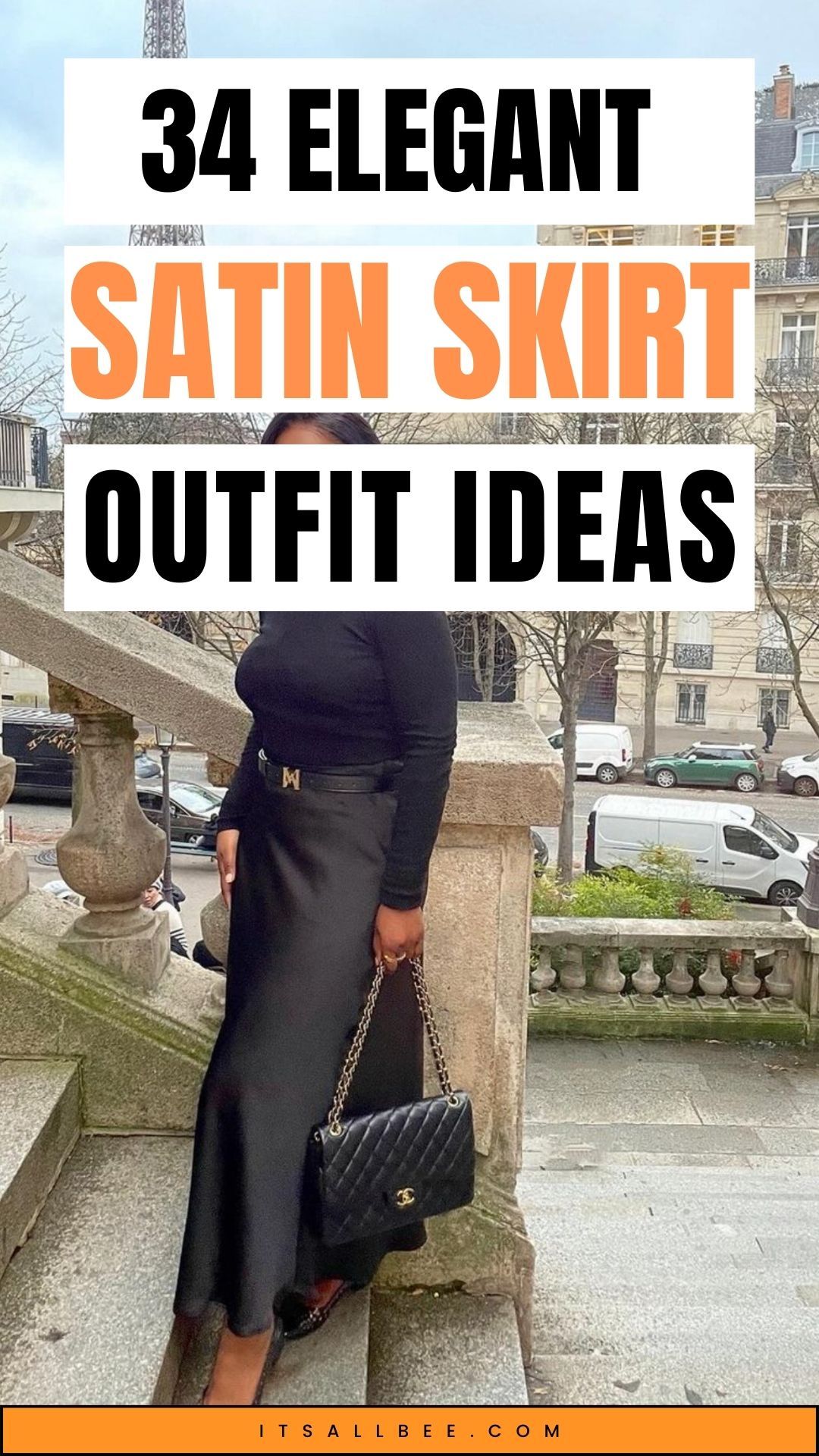 black satin skirt outfit ideas 0065