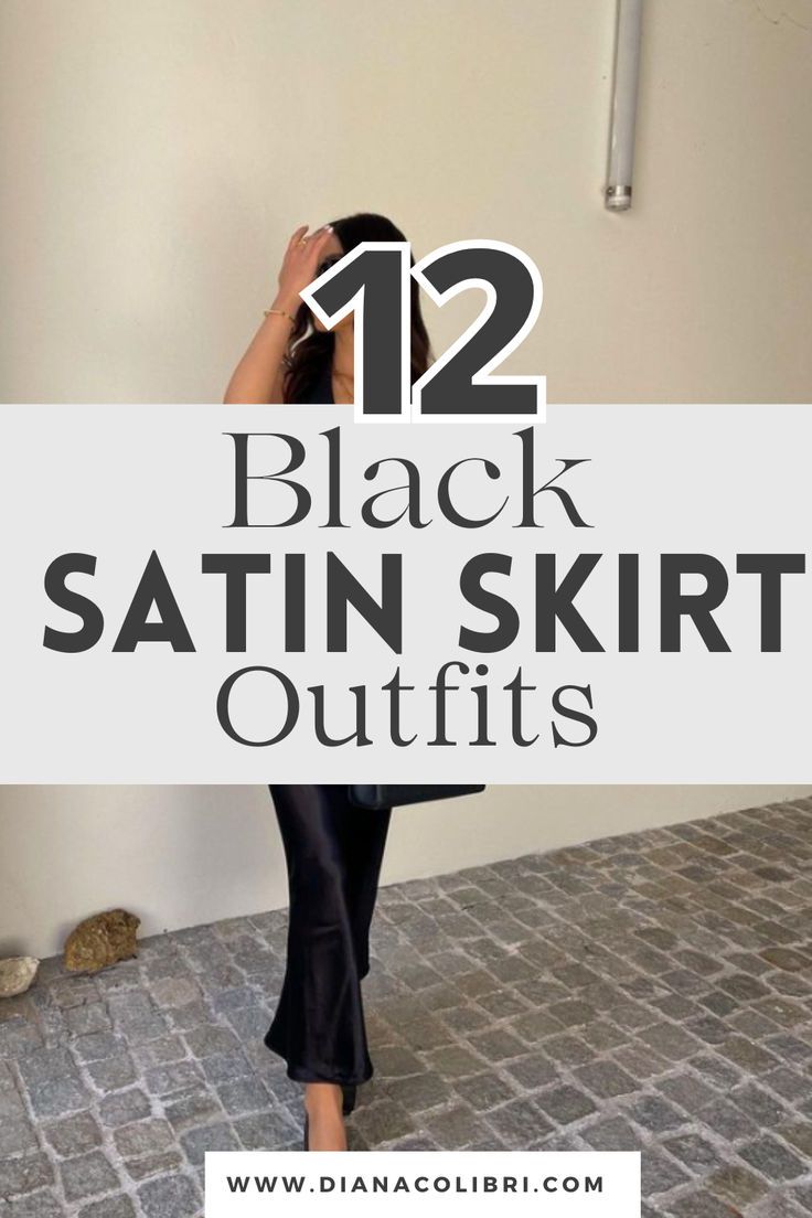 black satin skirt outfit ideas 0078