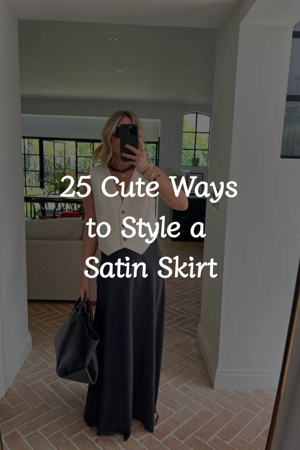 black satin skirt outfit ideas 0099