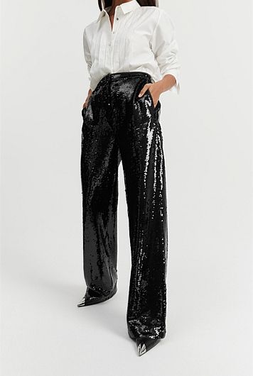 black sequin pants outfit ideas 0010