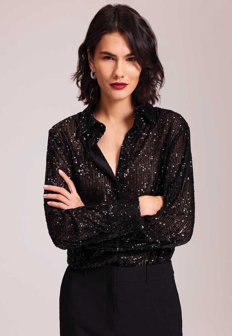 black sequin pants outfit ideas 0046