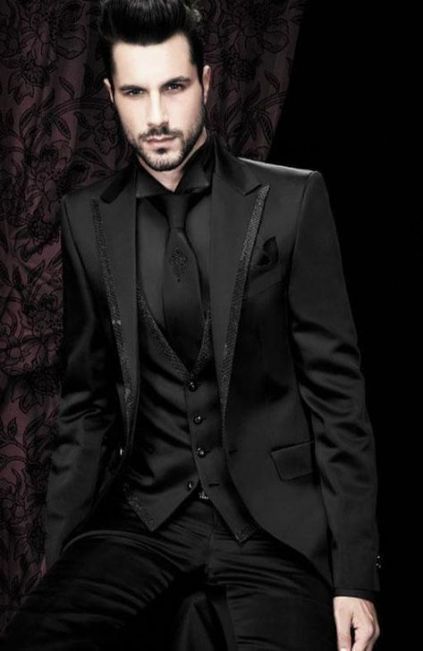 black suit outfit ideas 0054