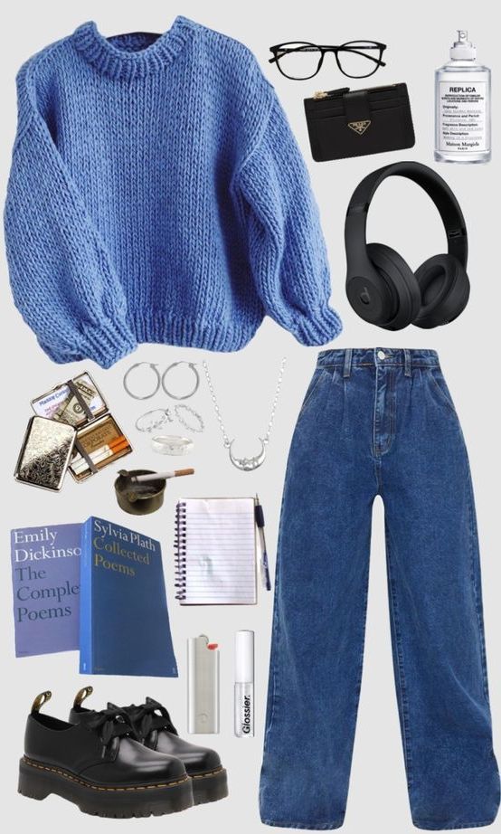 blue jeans outfit ideas 0027