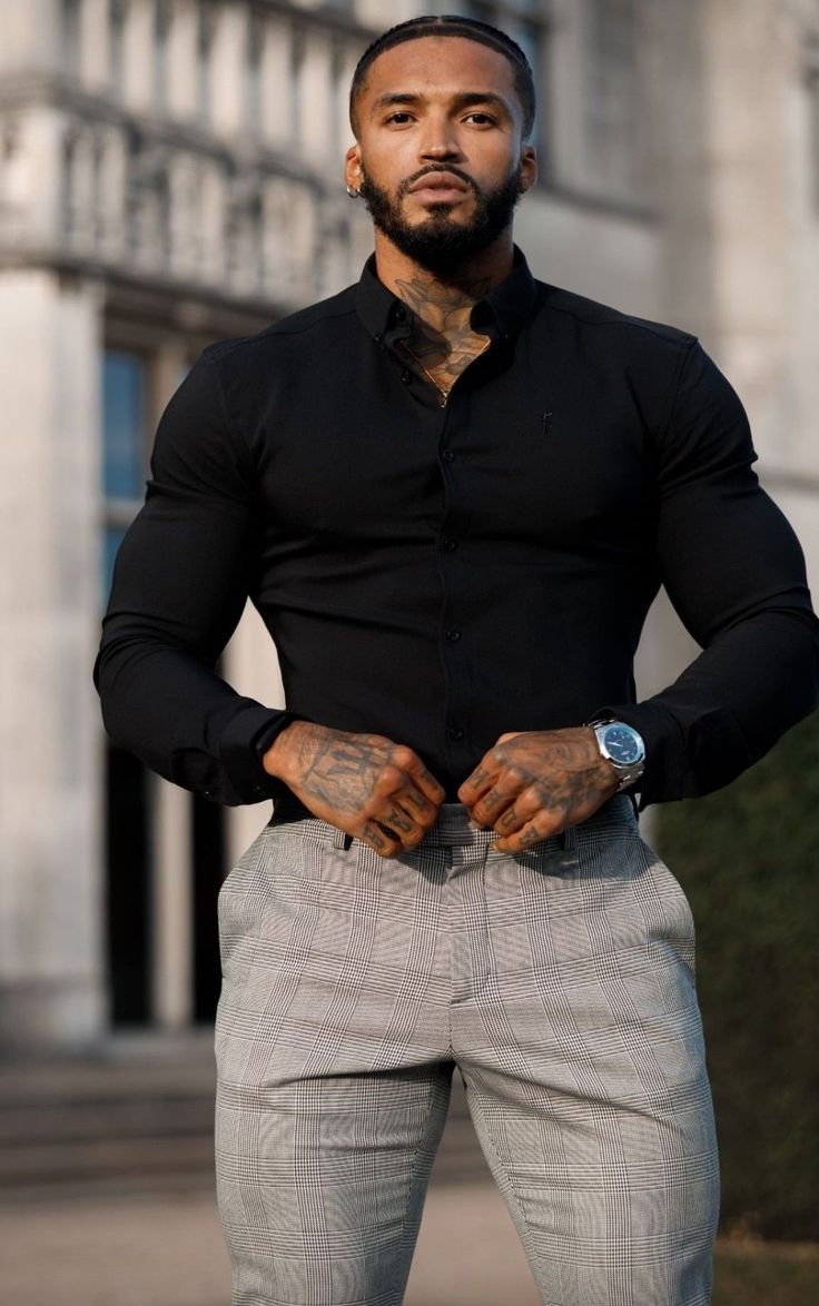 bold black men's outfit ideas for clubbing