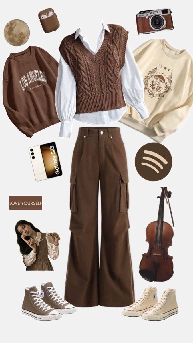 brown cargo pants outfit ideas 0012