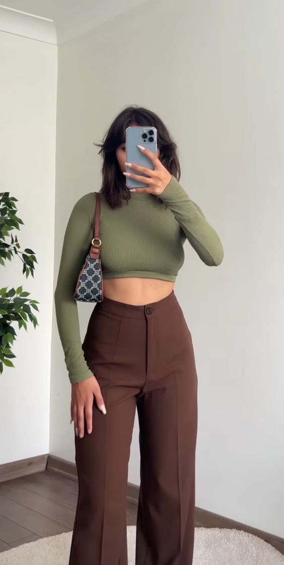 brown cargo pants outfit ideas 0097