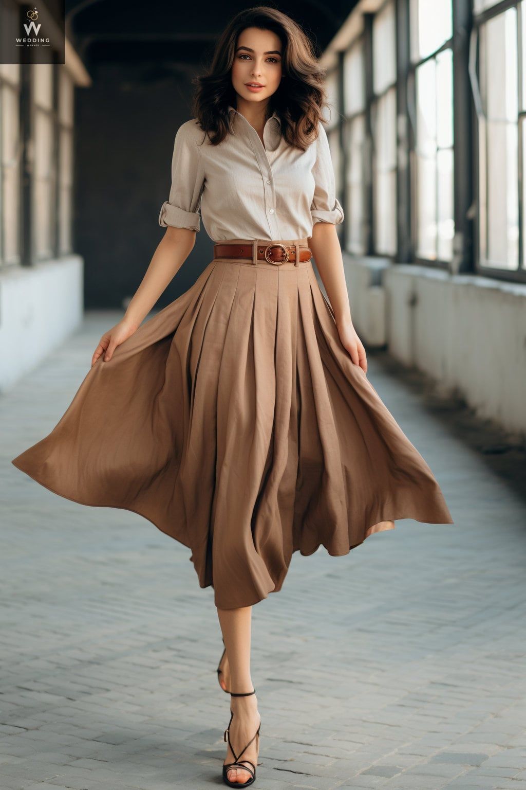 brown dress outfit ideas for weekend getaways