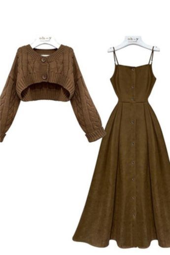 brown dress outfit ideas 0034