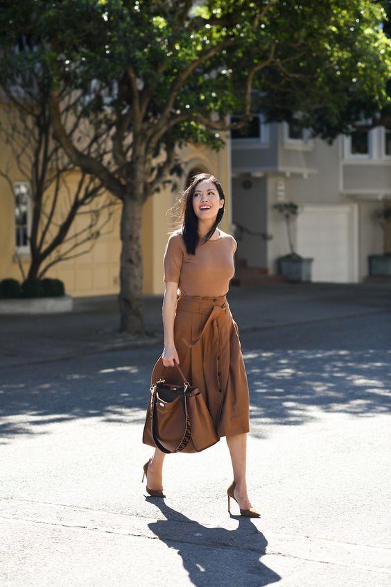 brown dress outfit ideas 0054